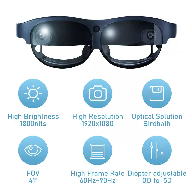 Hot Sell Ar Equipment High Definition Giant Screen Display Steamdeck Connection Ar Glasses Augmented Reality Hardware Equipment