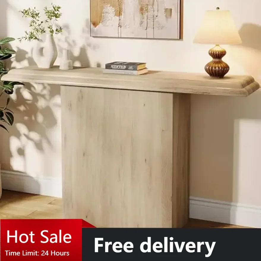 

41" Farmhouse Console Table, Simple Hallway Table, Wood Sofa Table for Living Room, Entryway, Oak