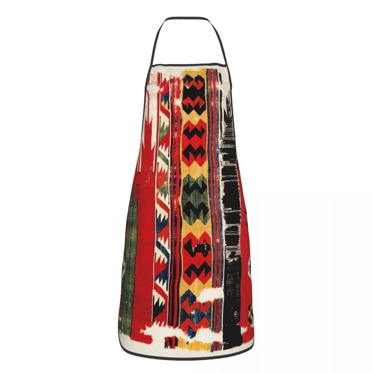 Bib Aksaray Antique Turkish Kilim Rug Aprons for Men Women Unisex Chef Cooking Kitchen Persian Tribal Bohemian Tablier Cuisine