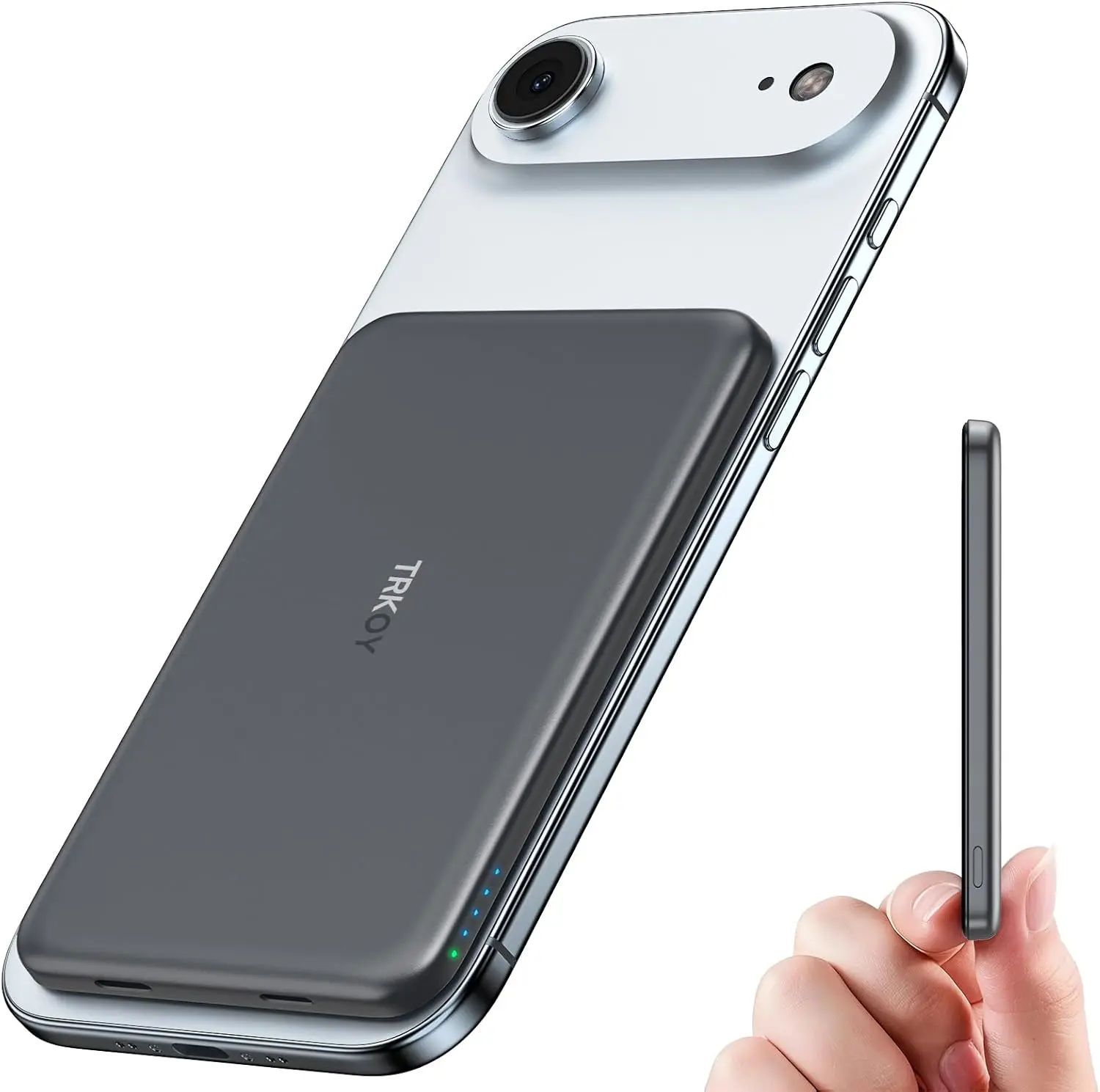 

for Magsafe Portable Charger Power Bank,5000mAh Slim Wireless Magnetic Power Bank with USB C Fast Charging,Travel Essential