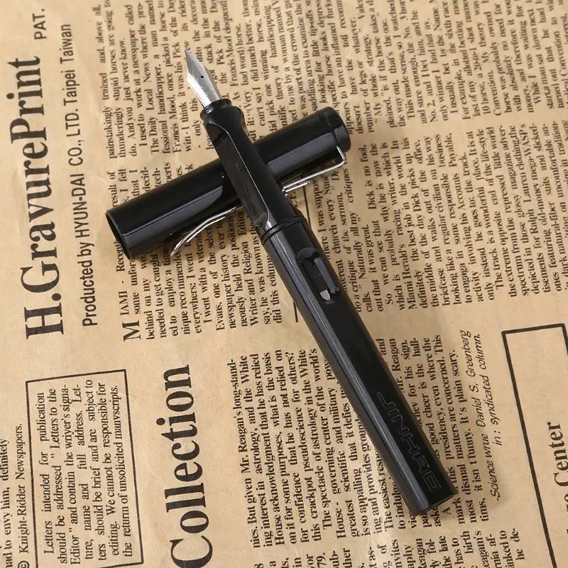 Professional Writing Jinhao 599A Fountain Pen Plastic Cap & Barrel Black New