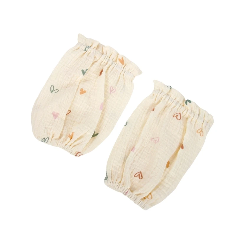 J15U Par Protetores Braço Infantil Reutilizáveis ​​Mistura Algodão Drools Prova Jogo Essencial