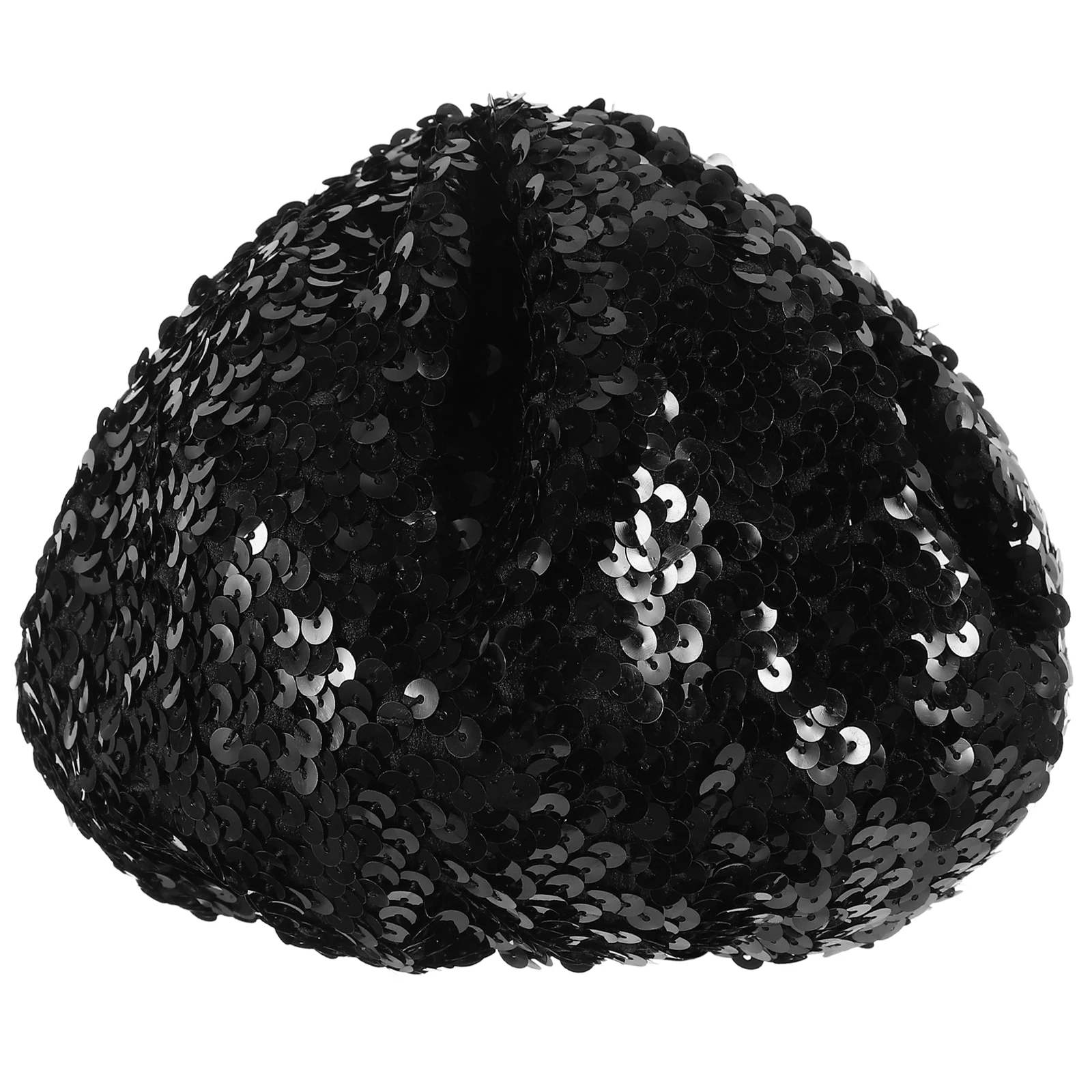 

Sequined Beret Hats Women Black Sequins Cap Fashion Photography Dance Performance Festival Daily Wear Lightweight Portable