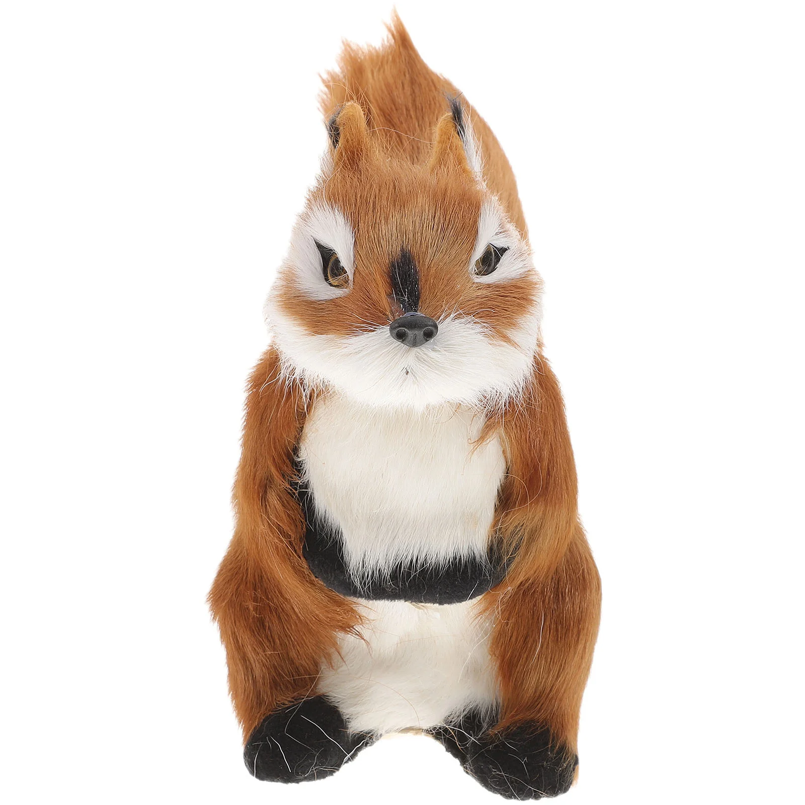 High Simulation Squirrel Toy Outdoor Decor Animal Figurine Garden Statue Polyethylene Wool Material Safe Vivid Look