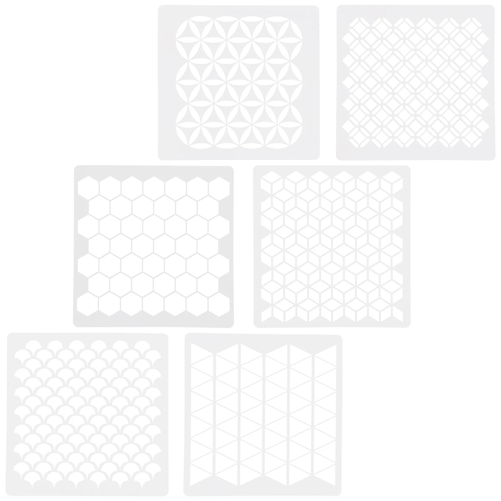 

6 Pcs Painting Template Board Wall Geometric Templates Spraying Personality Accessories