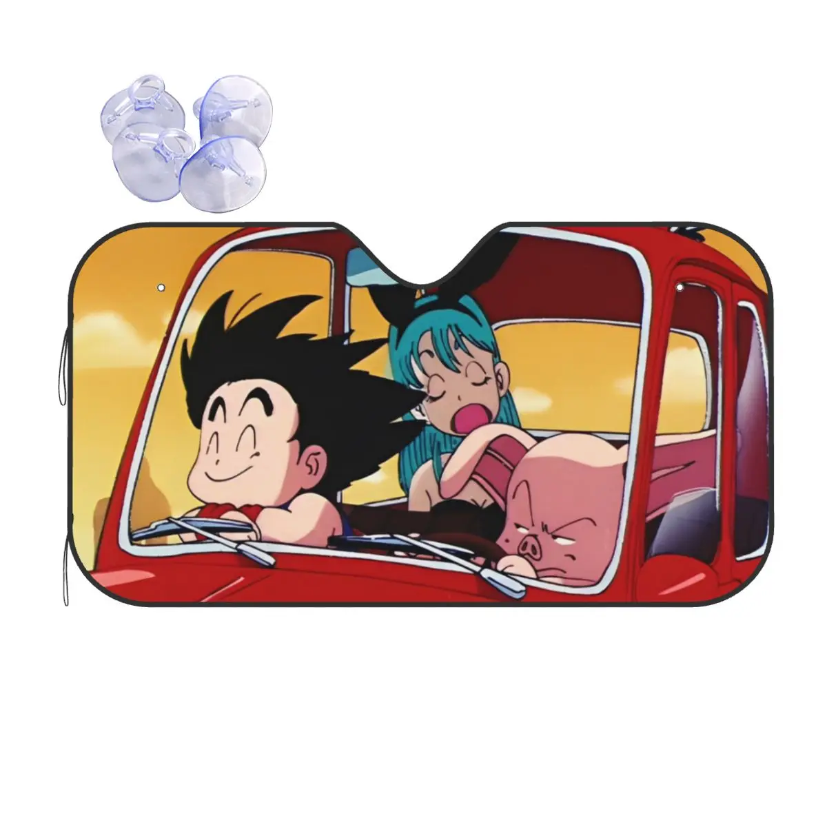 لعبة دراغون بول القيادة جوكو الزجاج الأمامي ظلة غطاء قابل للطي الجبهة كتلة نافذة 76x140 سنتيمتر ظلة قناع سيارة يغطي #1