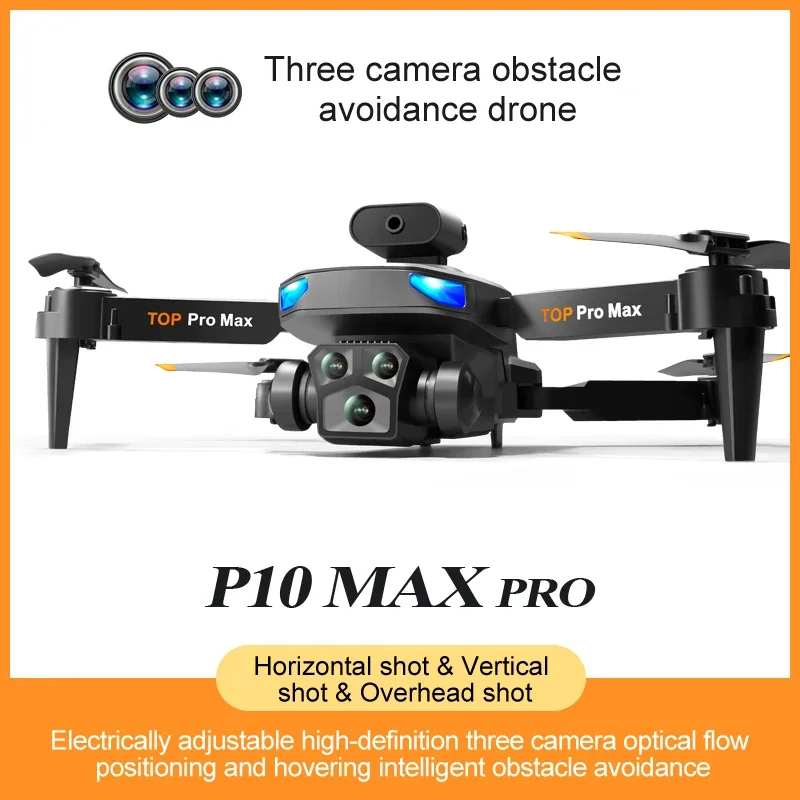 

2024 P10 max Drone with Camera and WiFi FPV HD Dual Folding 360° Smart Obstacle Avoidance Quadcopter Children's Remote Control A