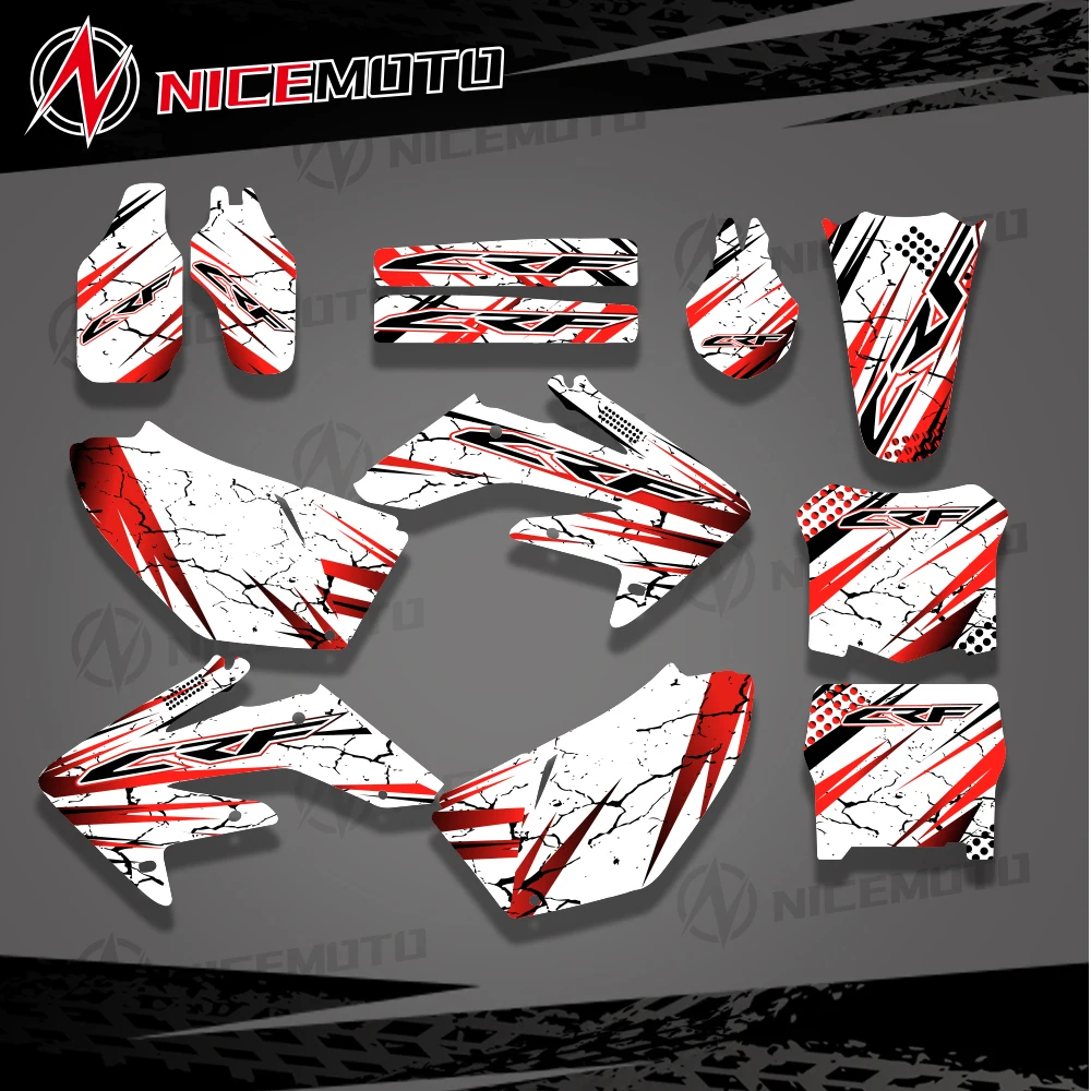 

New Style TEAM GRAPHICS BACKGROUNDS DECALS STICKERS Kits For Honda CRF250 CRF250R CRF 250 250R 2006 2007 2008 2009