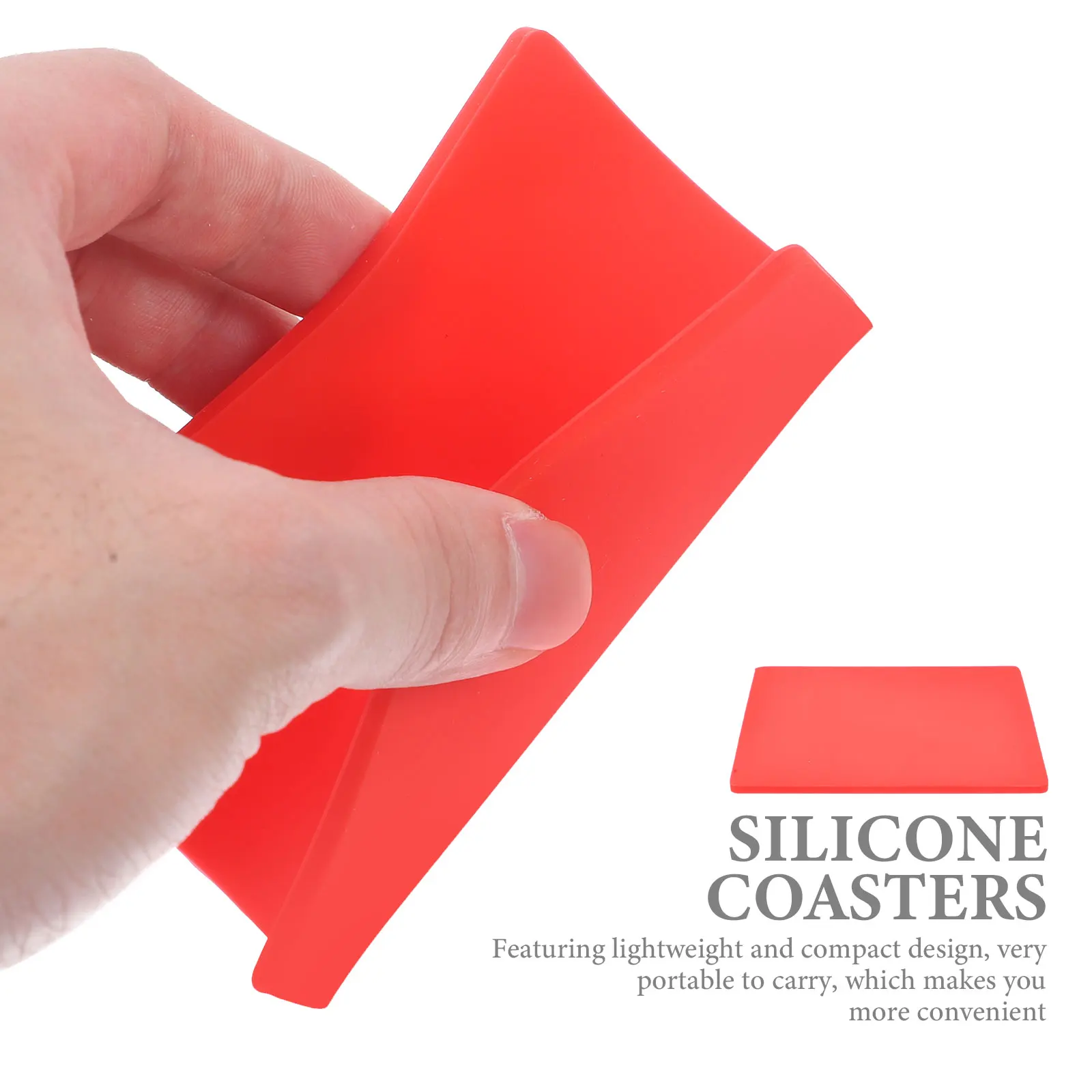 

4pcs Silicone Coasters Heat-Resistant Non- Mats Square Mug Pads Decorative Table Mats Dishwasher Safe Insulation Mat For