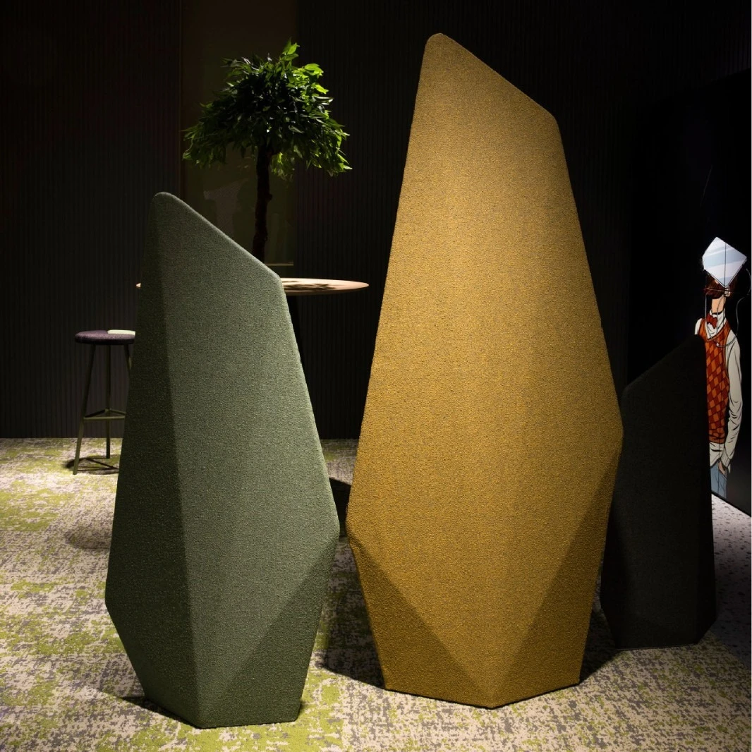Light luxury mobile screen, decorative aisle fabric wool partition