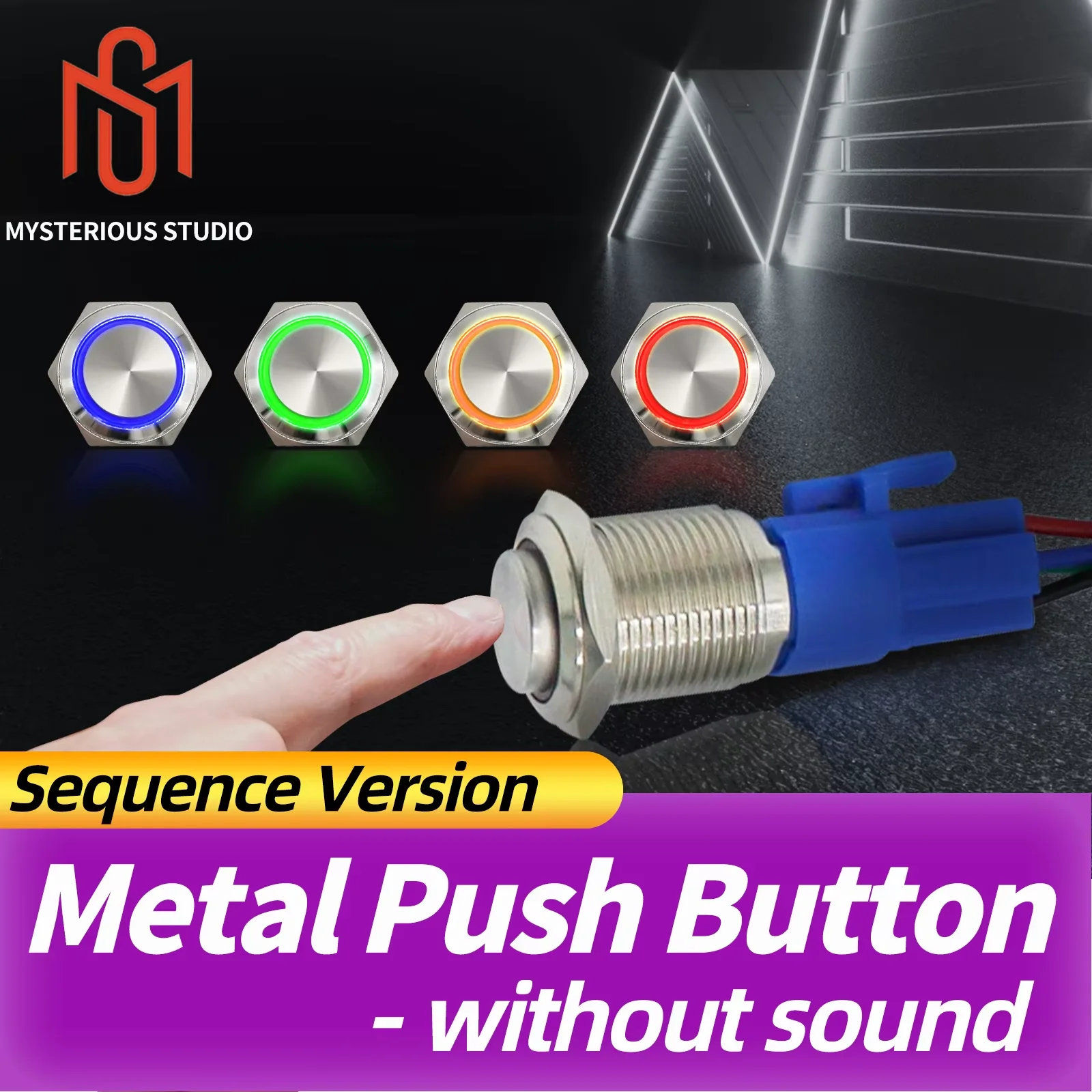 Mysterious Studio Escape Room Props Metal Push Button Switch Light 5 Colors Press the Buttons in a Correct Sequence to Unlock