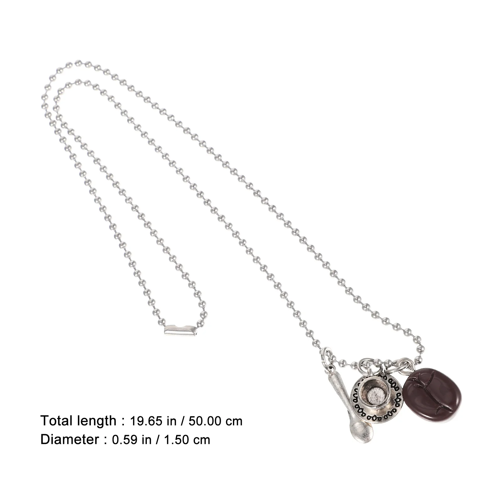 Elegante Vintage Legierung Lange Pullover Kette Kaffeetasse Anhänger Halskette Retro Anhänger Kette für Frauen und Männer Lange Pullover Halskette
