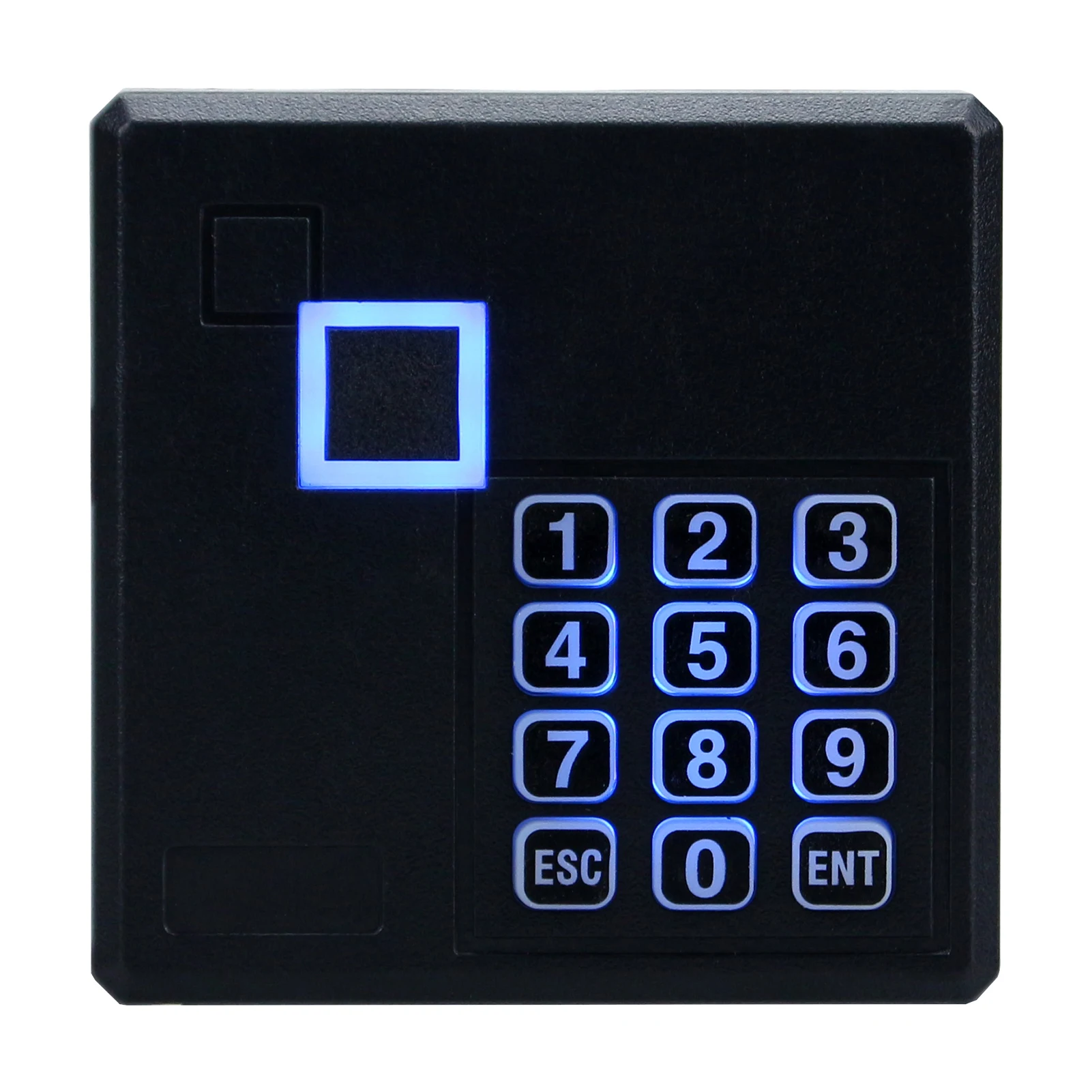 Waterproof EMID Password Key RFID Card Reader Wiegand26/34, RS232, RS485 formats, Secure Access Control for NFC and Smart Cards