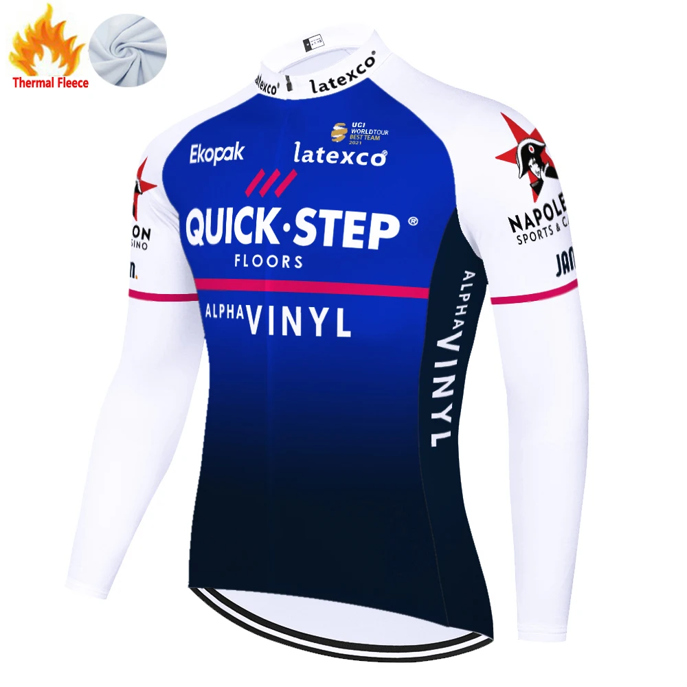 2023 tenue cycliste homme QUICK STEP Team long sleeve Cycling jersey maillot invierno ciclismo hombre bicycle shirt winter