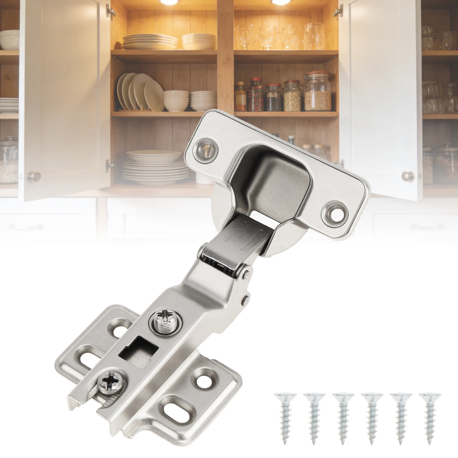 1pc Negative 45 Degree Opening Angle Hinge Wardrobe Door Cabinet Buffer Hinge