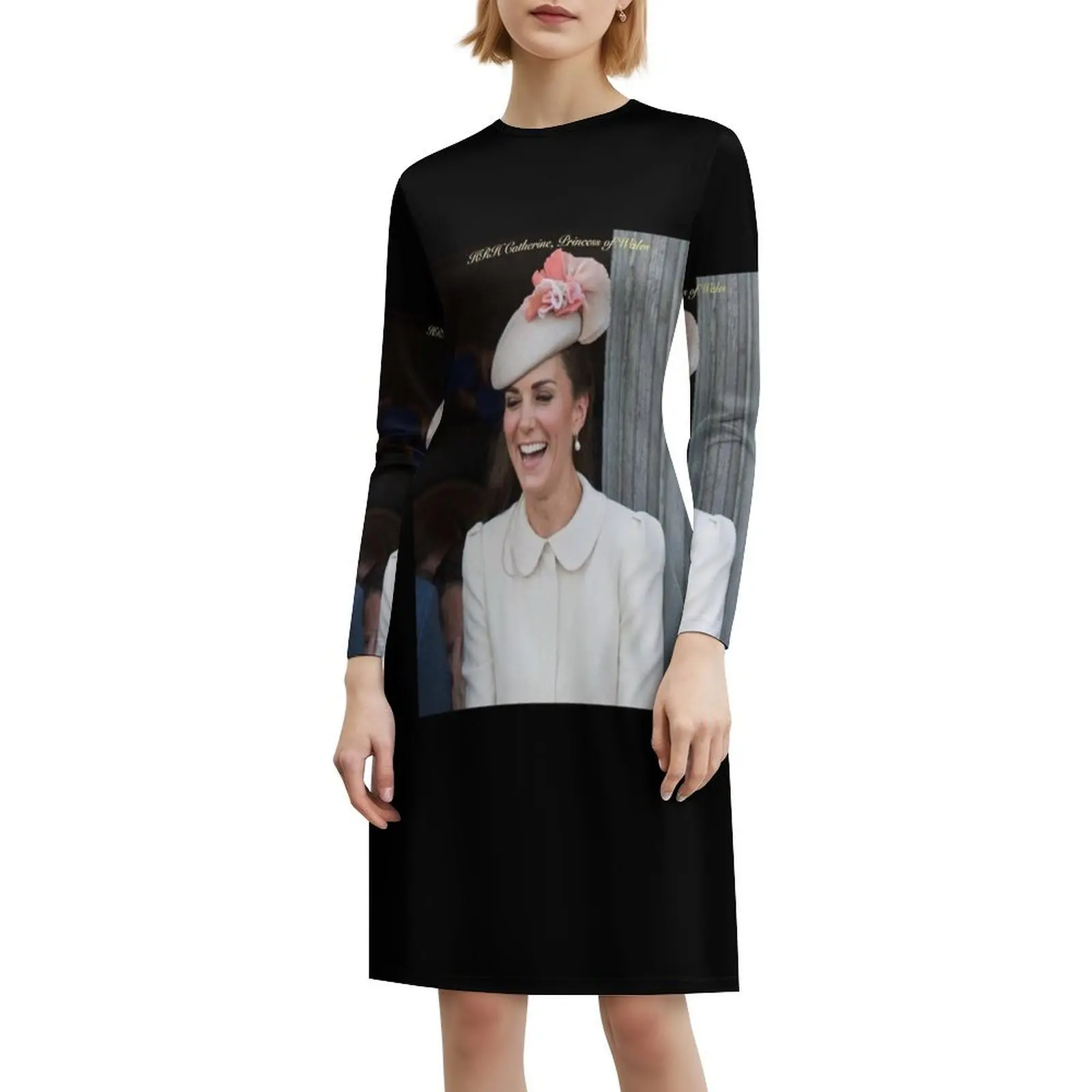 دوقة الآن كاثرين أميرة ويلز بلجيكا 2014 فستان على الطراز الكوري للنساء فستان كاجوال أنيق للحفلات أو اليومية #6