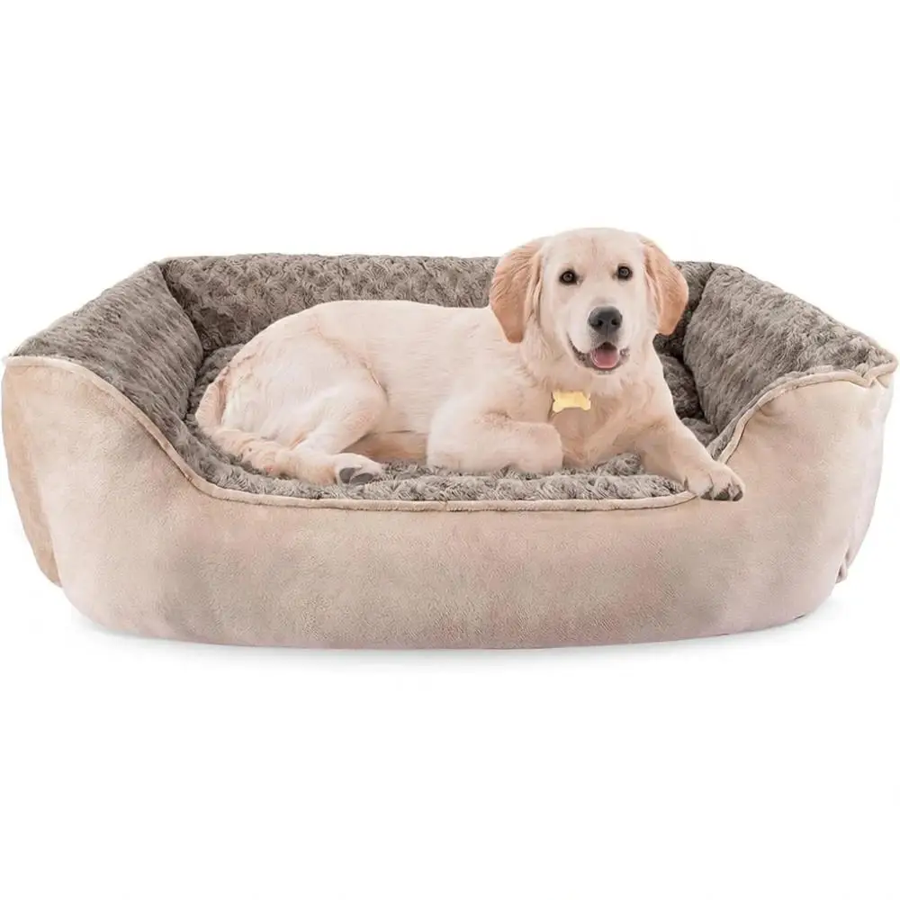 

Orthopedic Washable Dog Bed for Medium to Large Breeds - Breathable, Durable, Anti-Slip, Multiple Sizes, Beige