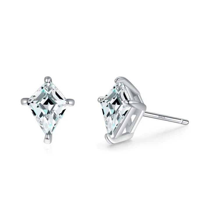 

European American Ins Light Luxury Ear Jewelry S925 Silver Diamond Earrings for Women