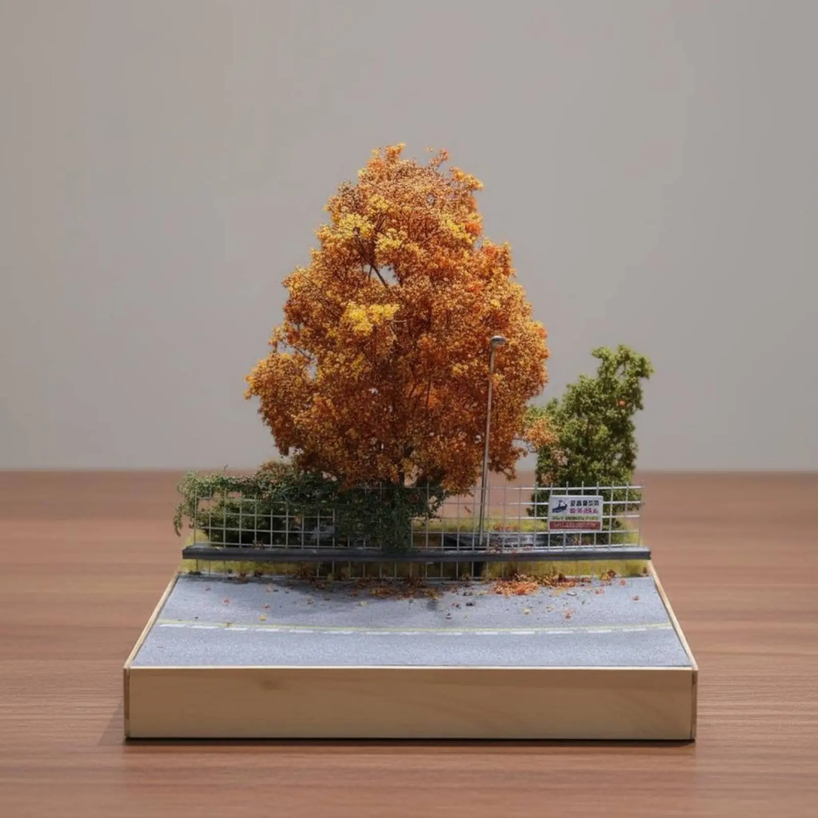 1-64-scale-autumn-street-scene-handmade-sand-table-landscape-model-hobby-supply-realistic-features-for-display-case-desktop