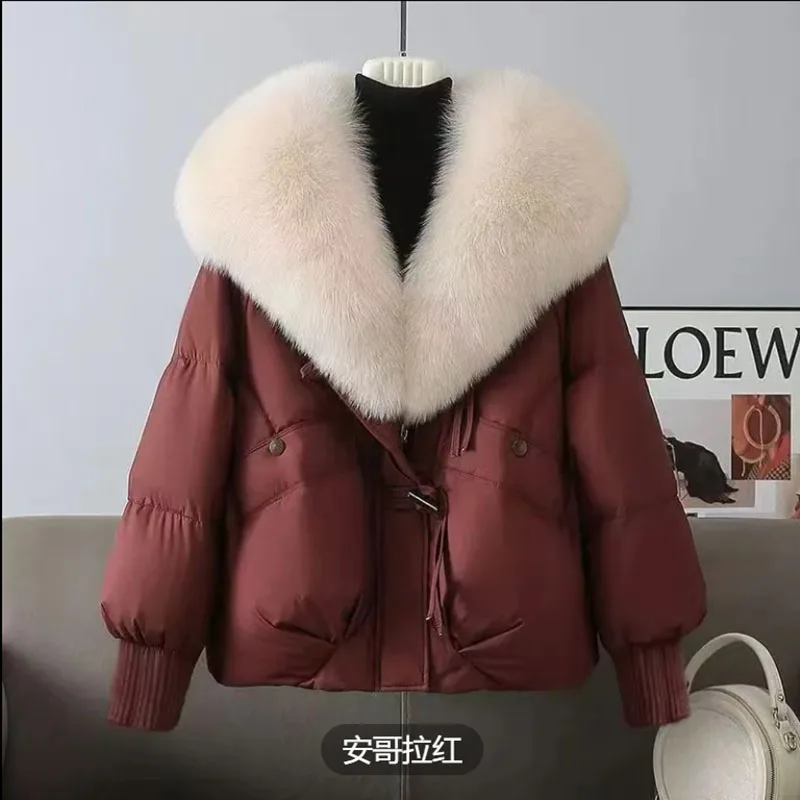 

Утепленная куртка с меховым воротником, новая модная модель зима 2026, стеганая куртка из хлопка