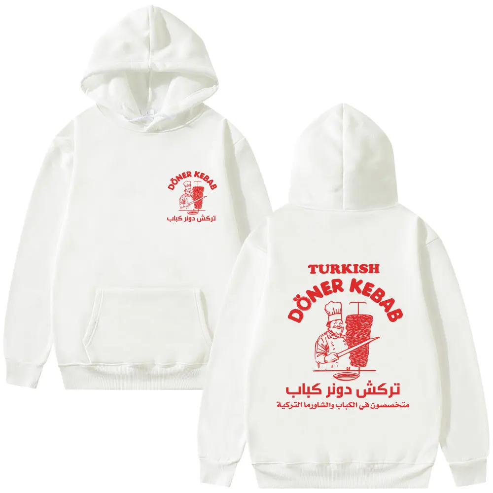 

Turkish Doner Kebab Funny Meme Print Hoodie Men Women Clothing Oversized Streetwear Male Vintage Fleece Cotton Pullover Hoodies