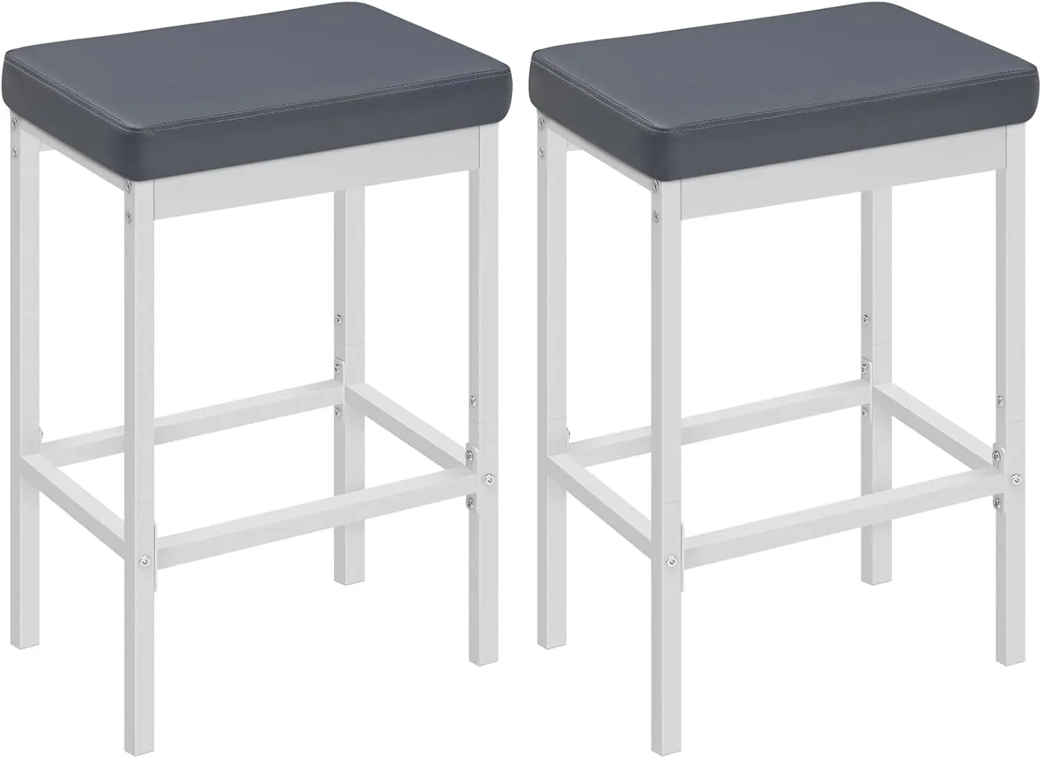

Bar Stools, 24.8-Inch Height Stools, Breakfast Bar Stools, Kitchen Bar Chairs, 2" Thick Upholstery, for Kitchen, Dining Room,