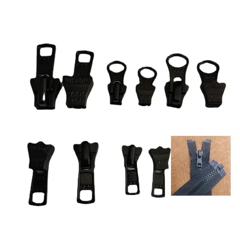 50pcs/Lot 3#5#8#10# VS Plastic YKK Resin Zipper Slider Auto Lock Puller Repair Fittings Tailor Sewing Accessories