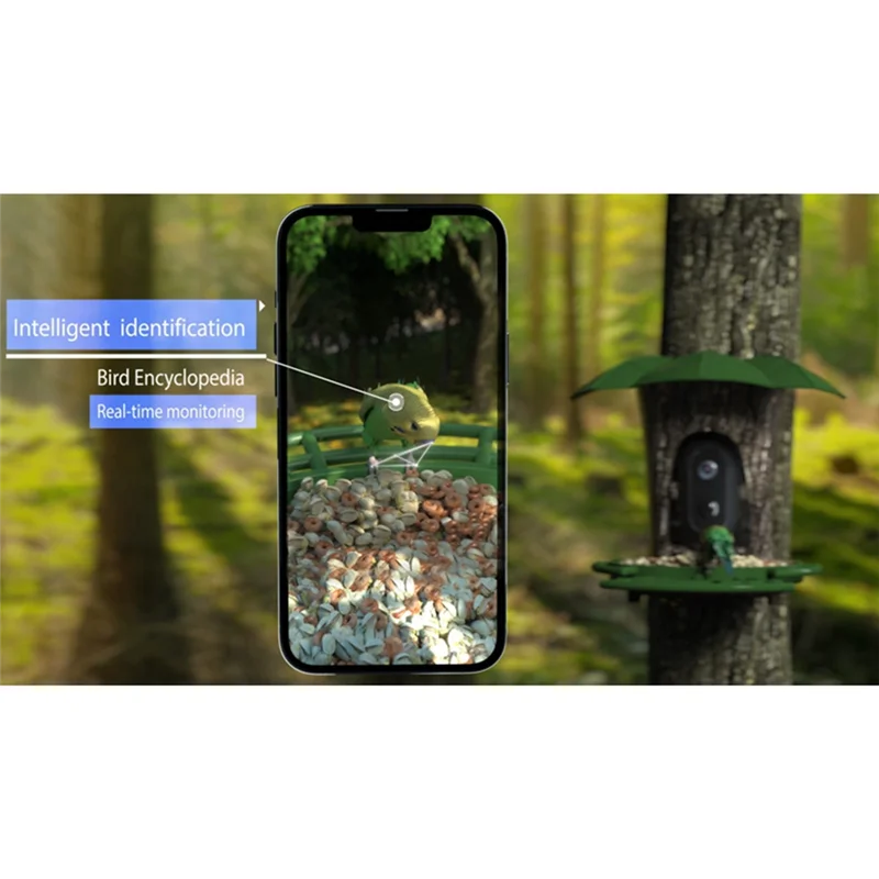 

【HOT】Smart Bird Feeder Bird Feeder With Camera Remote Connected Bird Watching For Automatically