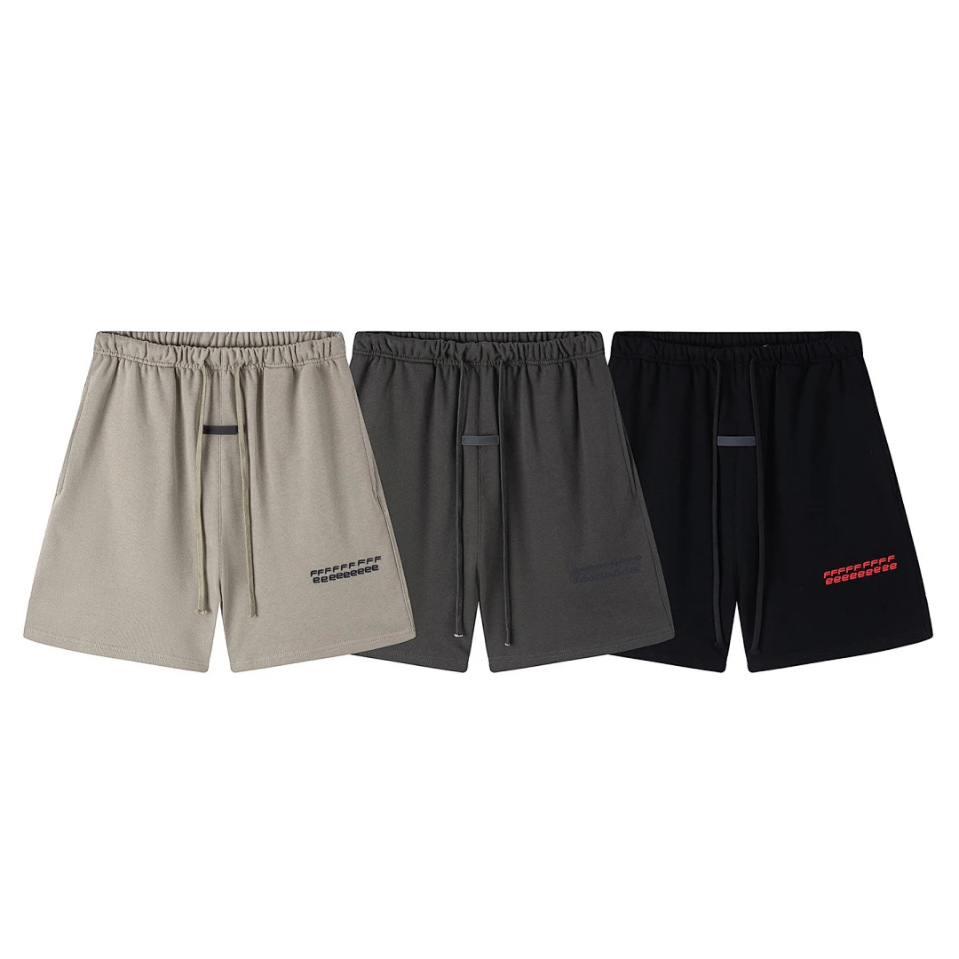 PRC Trendy Brand 26ss New Collection Luxury Design Shorts Men's Letter Print Drawstring Shorts Summer Cotton Short Pants Unisex