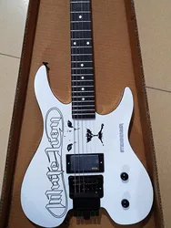 Electric guitar white headless with hardcase