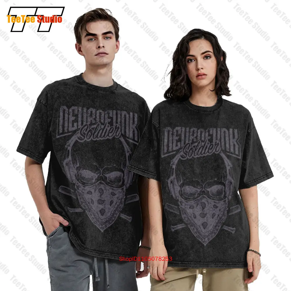 

Neurofunk Soldier Graphic Design Vintage Oversized T-Shirt 0YLJ Over Size Man