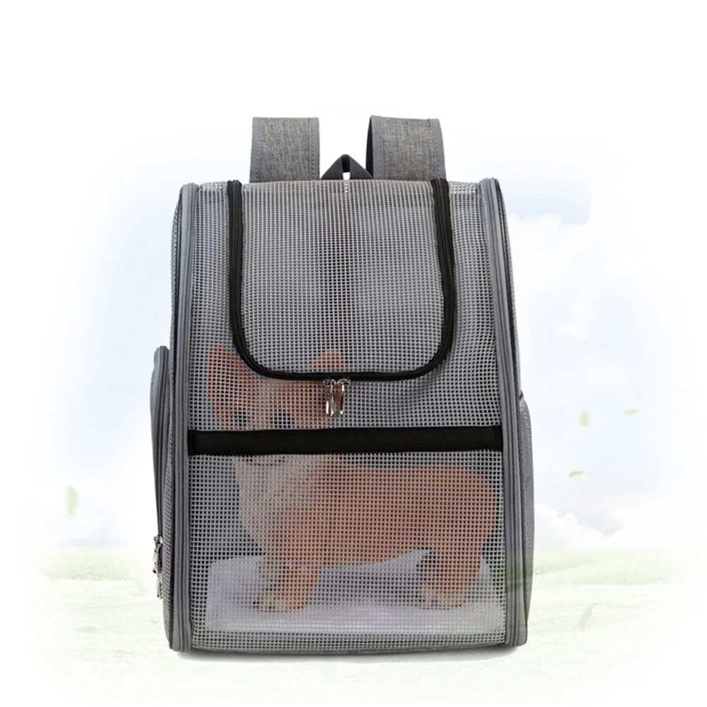 

1Pcs Durable Pet Backpack Breathable Mesh Pet Knapsack Portable Shoulder Bag Lightweight Cat Dog Travel Bag Cat Backpack