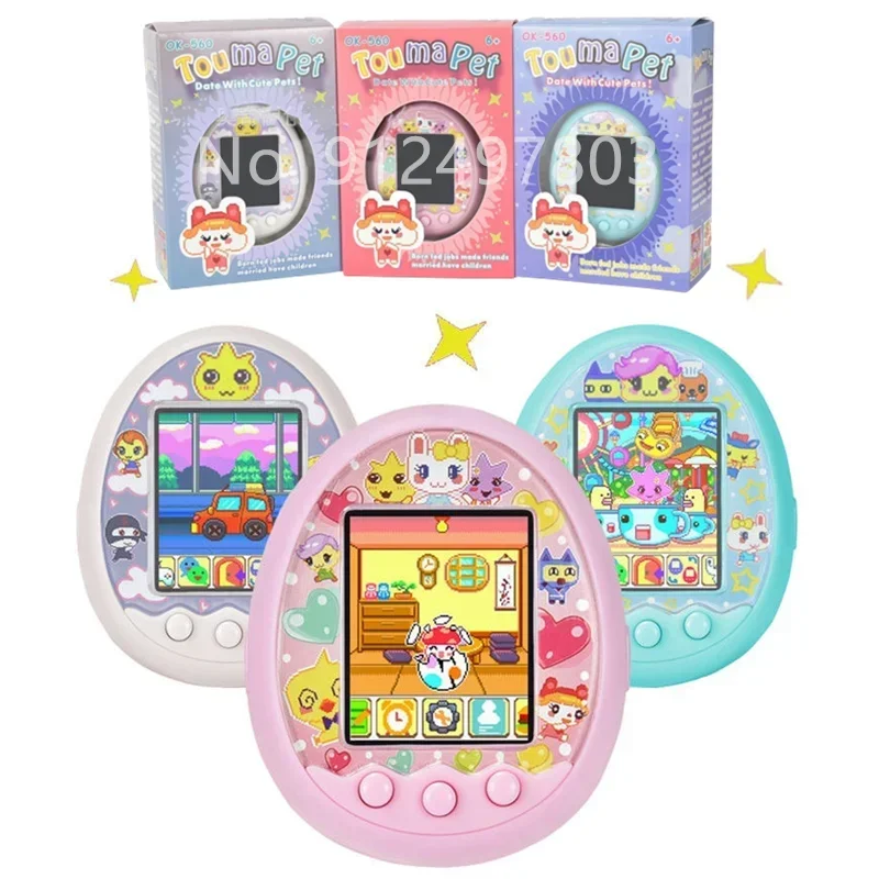 Funny Kids Electronic Pets Toys Nostalgic Pet in One Virtual Cyber Pet Interactive Toy Digital Screen E-pet Color HD