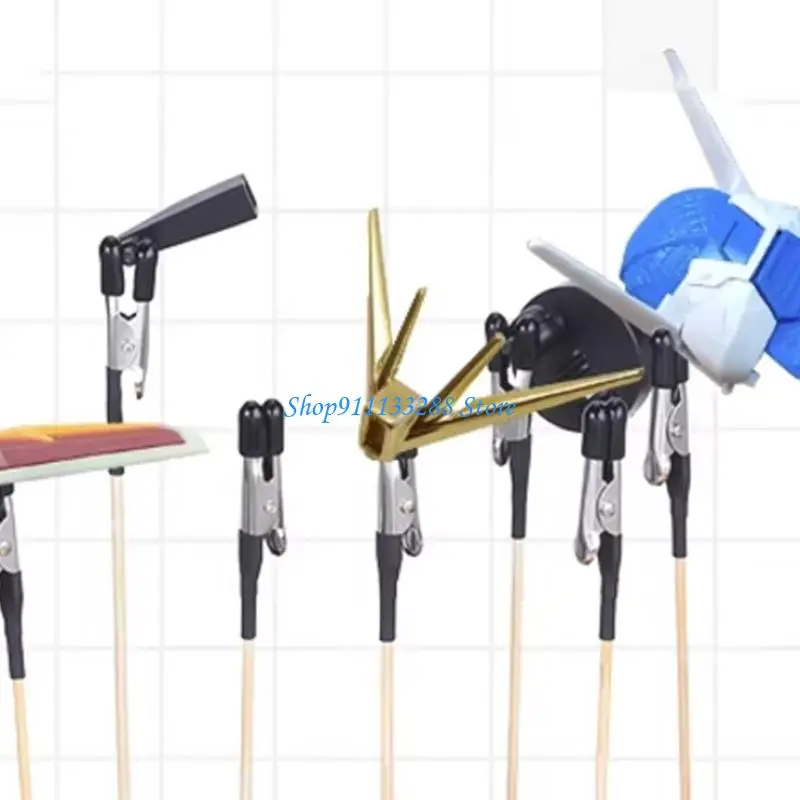 G88D Creative Model Painting Base With Secure Fastening Clips Option For Small Figures And Projects Model Holder