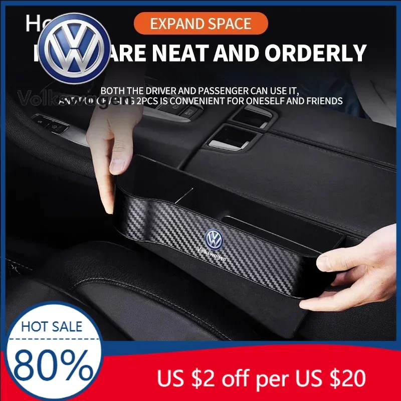 

Органайзер для зазора автомобильного сиденья Volkswagen VW, многофункциональный ящик для хранения, подстаканник для Volkswagen VW R-Line, Golf, Amarok, ID.3, Tiguan, GTI