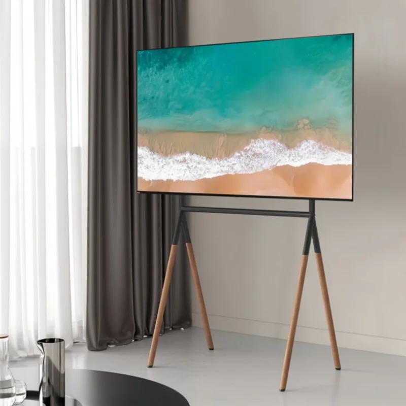 Suporte de TV do chão ao teto para sala de estar, rack de TV simples, cabide móvel de 55 polegadas, 65 polegadas, 75 polegadas