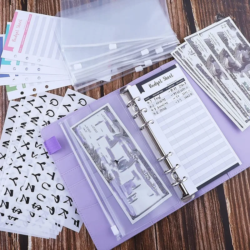 Обложка для бумаги A6 с 8 шт. карманами для бумаг A6 хорошо подходит для хранения наличных купонов, паспортов, билетов, заметок, открыток