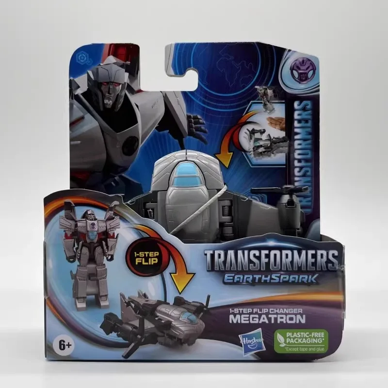 Hasbro-TransDevices Earth Spark One Step Flip, Transformation Megatron Cartoon Anime, Modèle de jouet humanoïde mobile, Cadeau d'anniversaire