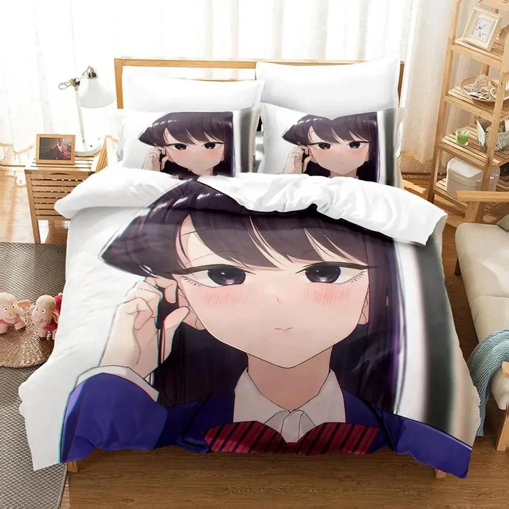 

Аниме Komi Can't Communicate Комплект постельного белья для мальчиков и девочек Twin Queen Size пододеяльник наволочка кровать для детей и взрослых домашний текстиль