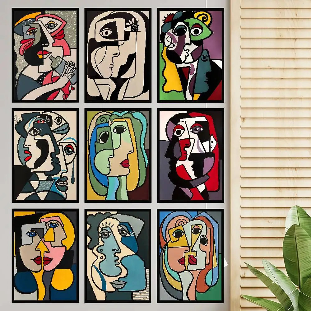 Abstrakte Picasso-Kunst, klassische Filmplakate, HD-Qualität, Poster, Wandkunst, Malerei, Studie, nordische Heimdekoration