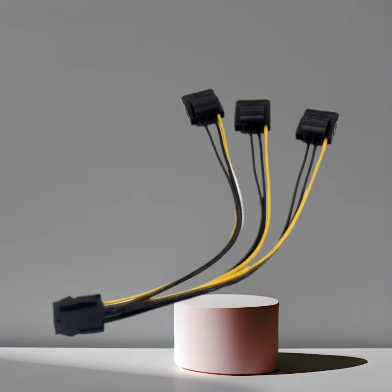 

6pin Female Graphics Card GPU to Molex IDE 3 x 4Pin Female to Power Supply Cable PCIe PCI-e 6 Pin Male To 4 pin Female GPU Power