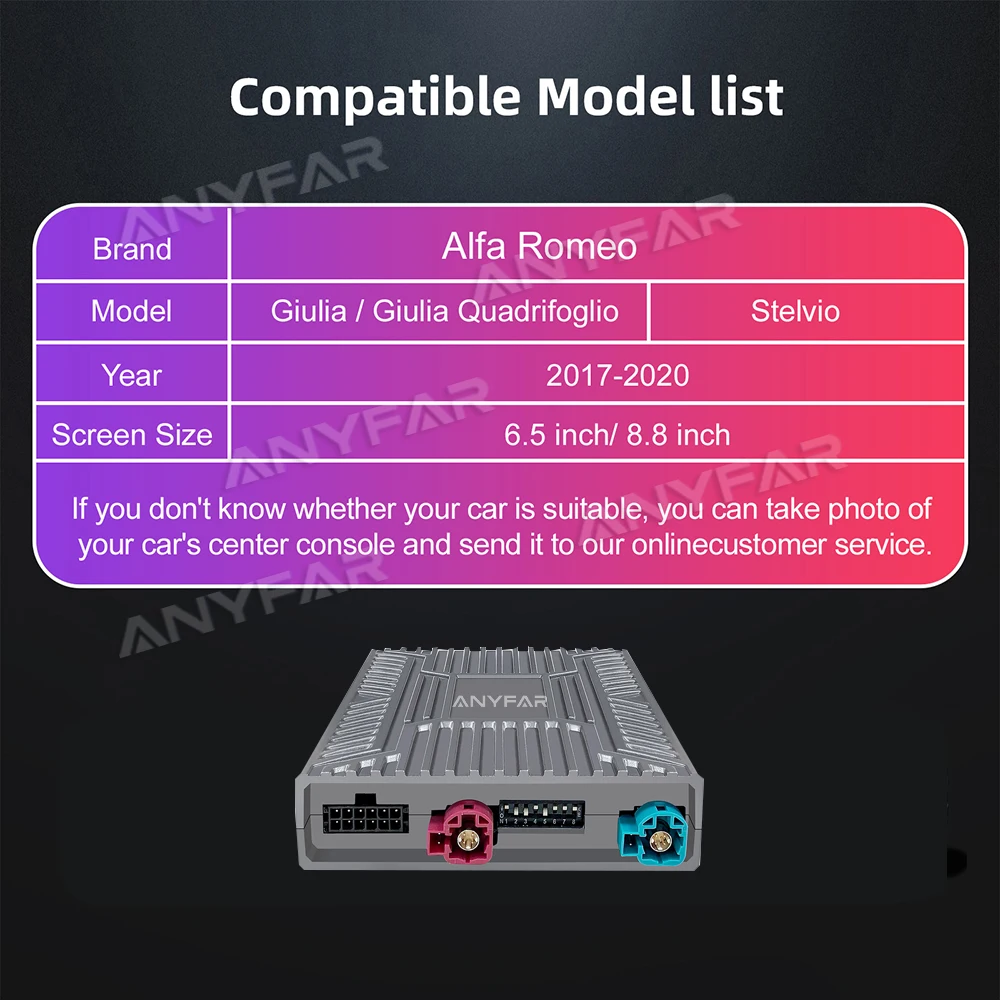 NIEUWE Draadloze CarPlay Android auto Voor Alfa Romeo Stelvio Giulia 2017-2020 Module Android Auto Navigatie - afbeelding 1