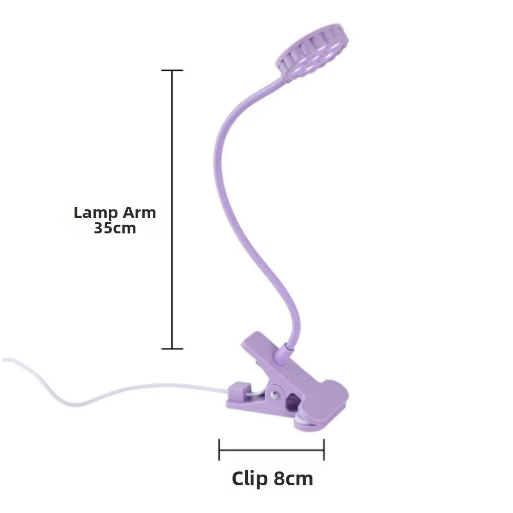 Lampada per unghie a LED girevole a 360 gradi Unghie in gel Essiccatore per unghie UV portatile con clip Lampade per asciugare le unghie per polimerizzare tutti lo smalto gel