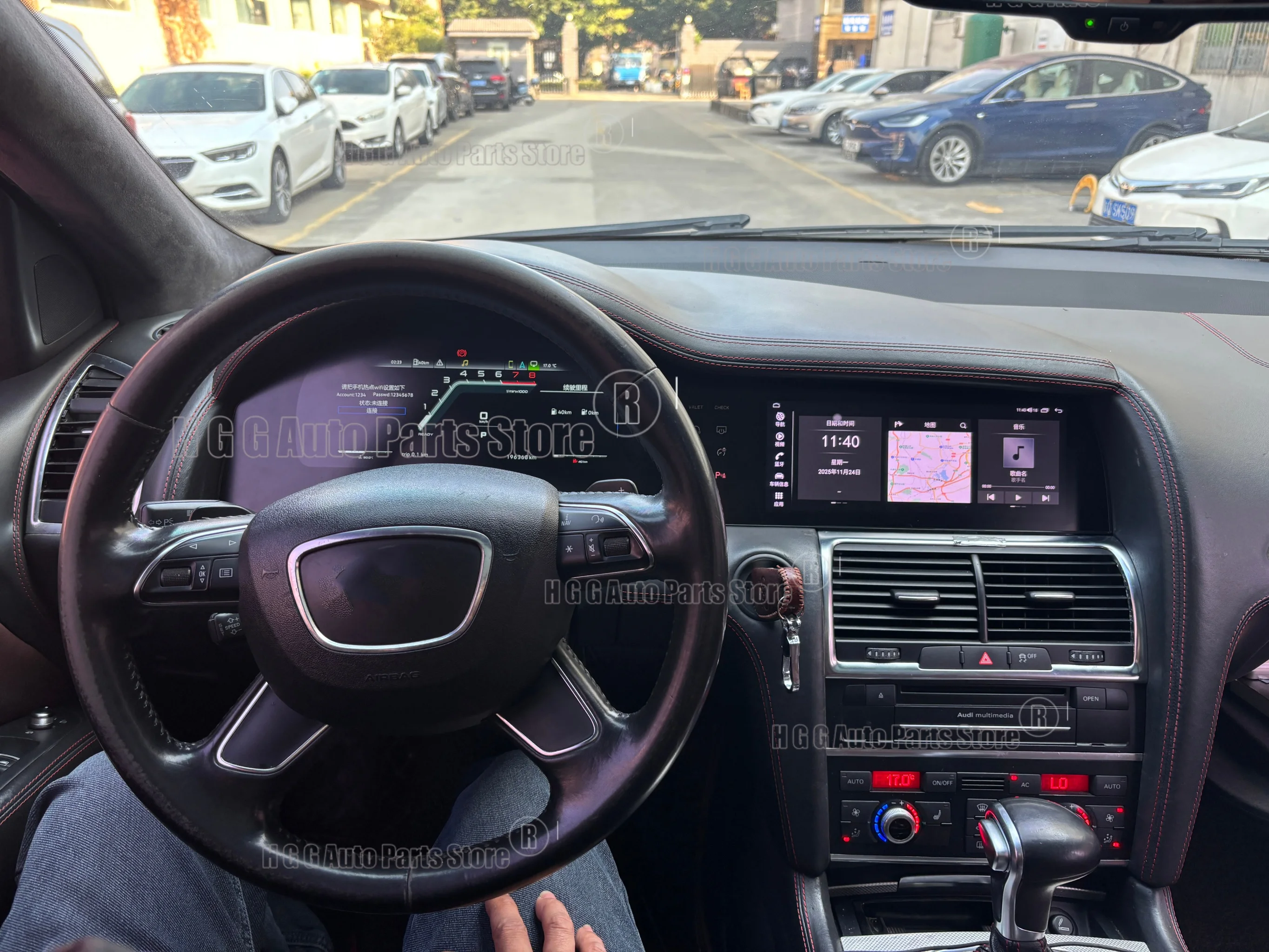

12.3+10.25-дюймовый двойной экран Android для Audi Q7 2005-2016, GPS-навигация, мультимедийный радиоприемник, автомагнитола, головное устройство