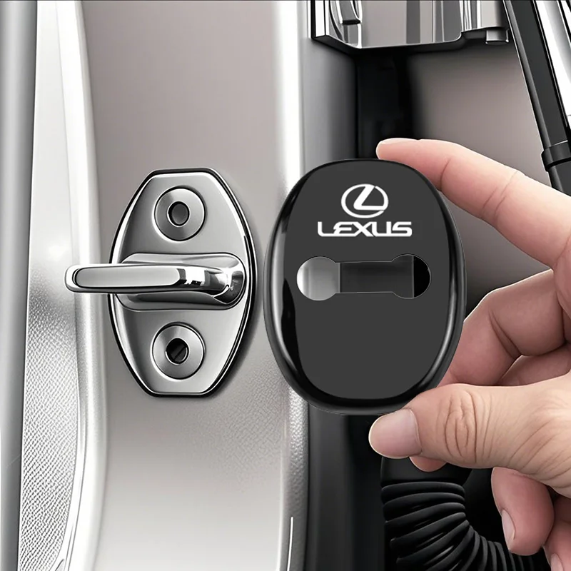 سبائك الزنك قفل باب السيارة مشبك غطاء أغطية حماية لكزس F SPORT ES RX NX LS UX LM LX GX LC RZ IS CT GS RC HS SC TX LBX
