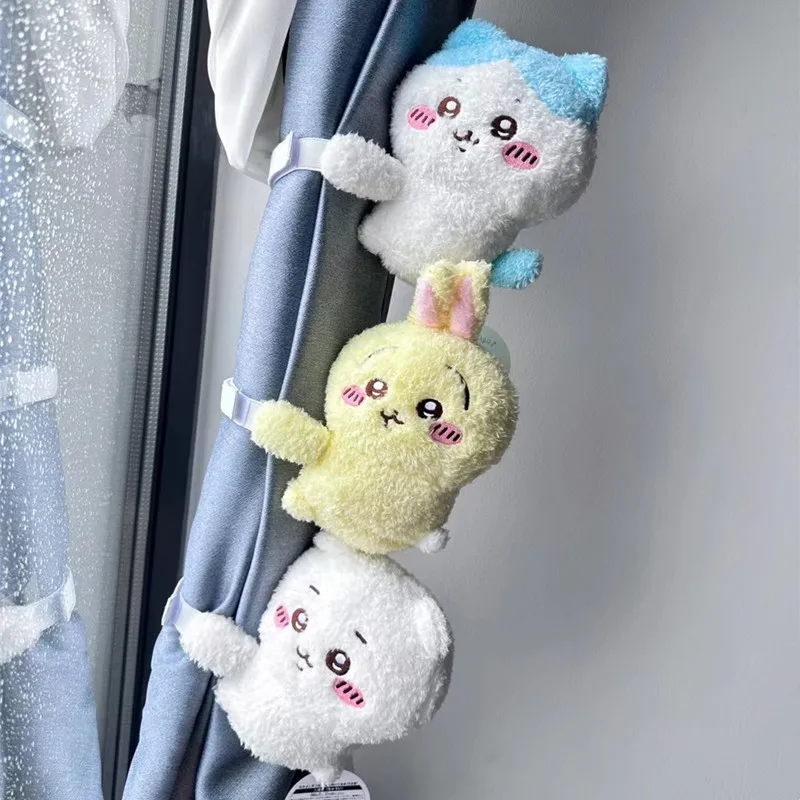 Self Mocking Bear Hachiwares Usagis Anime Kawaii Girl Bedroom Curtain Buckle Cartoon Plush Doll Home Window Screen Decoration