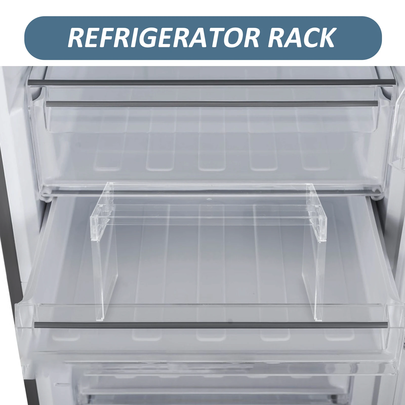 

Fridge Storage Rack Resistant Organizer Divider Shelf Separator Acrylic Partition Rack Kitchen for Pantry