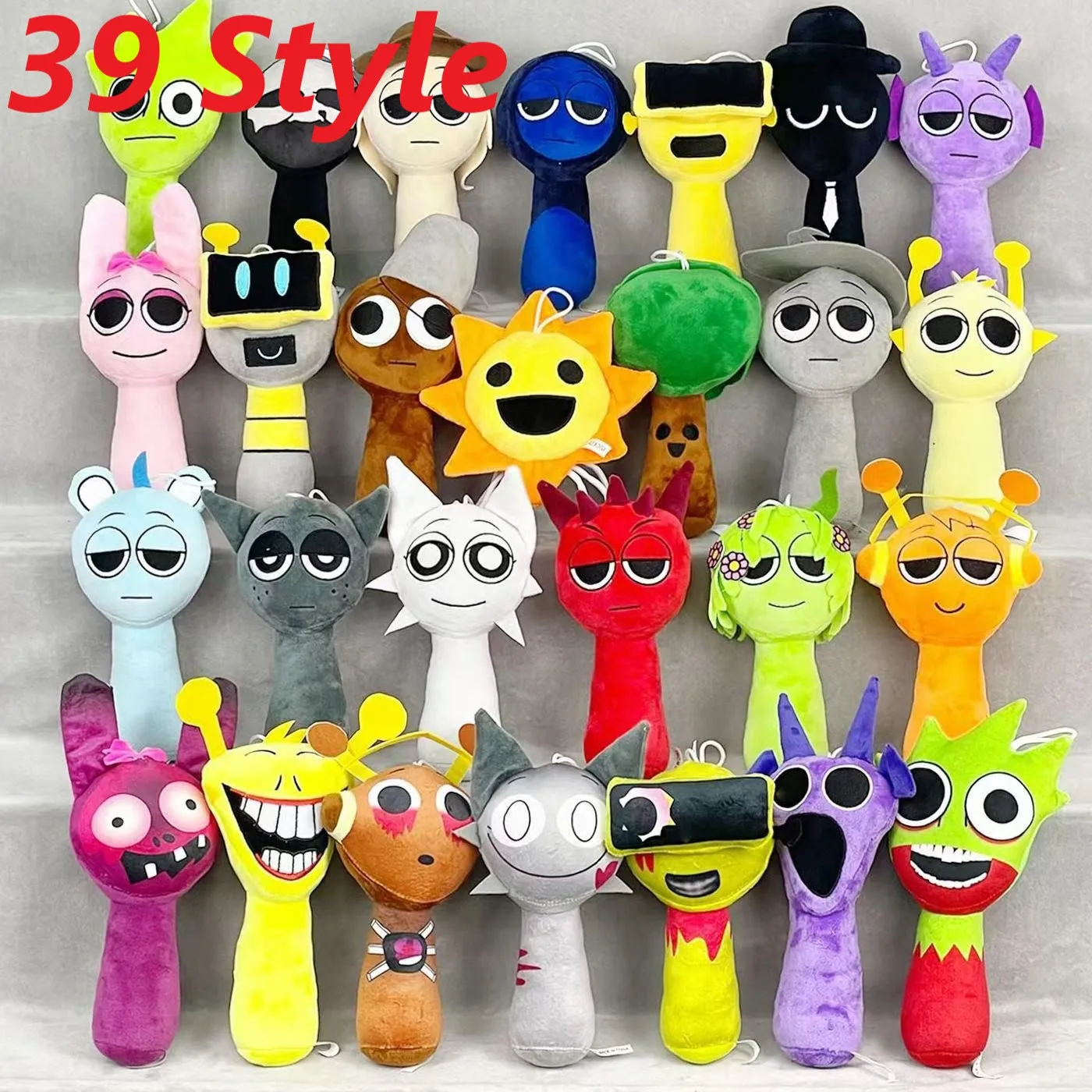 39Style Set Sprunki Incredibox Plush Toys Sprunky Peluche Soft Plushie Game Cartoon Kids Birthday Stuffed Dolls Christmas Gift