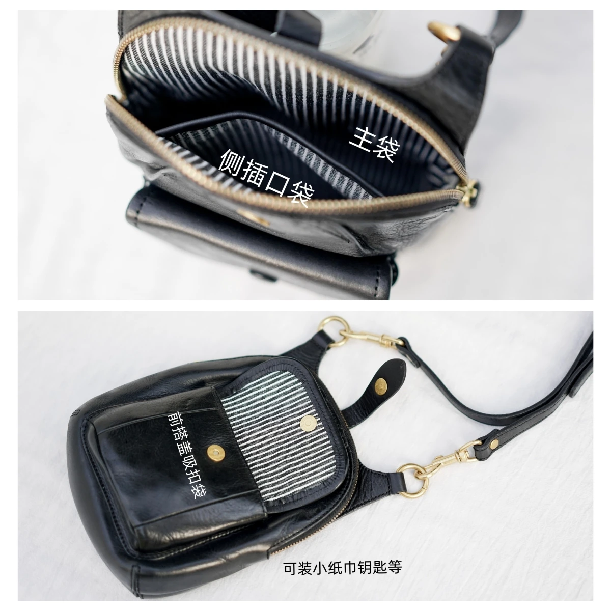 Outdoor Casual Luxus echtes Leder Damen Telefon Umhängetasche Wochenende Party handgemachte Kuh Leder Damen Umhängetaschen – Detail 24