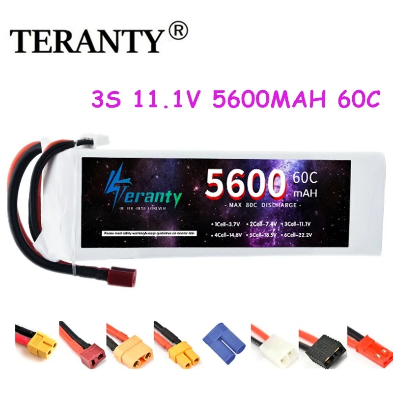 

60C Max 80C 3S 11.1V 5600mAh LiPo Battery For Freestyle Drone Car Tank Buggy FPV Quadcopter Battery with XT60 XT90 EC5 Plug